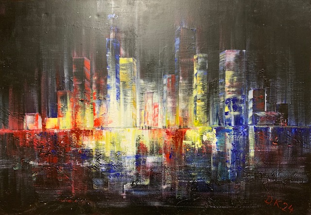 Skyline in der Nacht